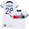 Original Trikotsatz Paris Saint-Germain C. Soler 28 Auswärtstrikot 2023-24 Für Kinder